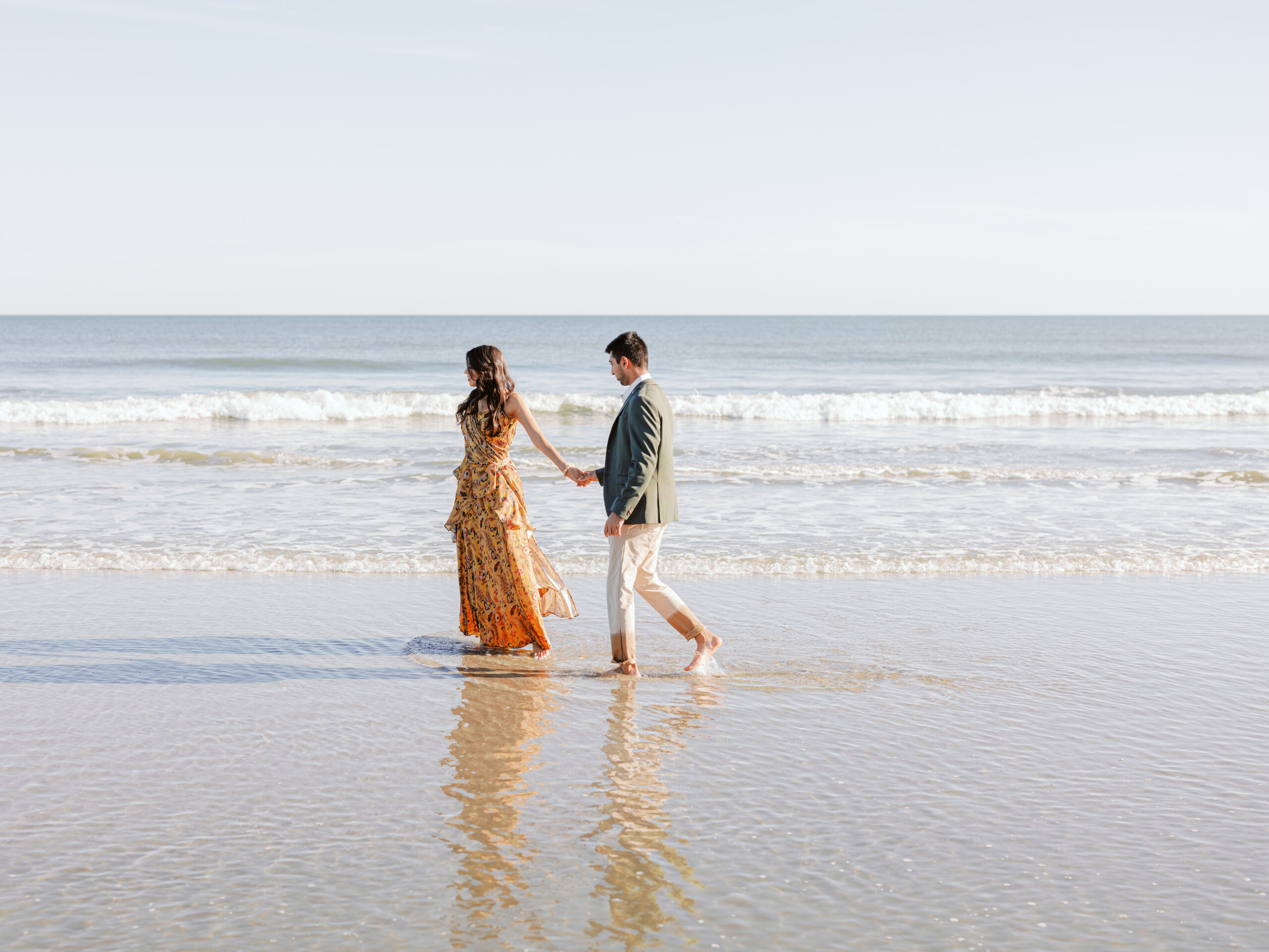 charleston beach engagement session