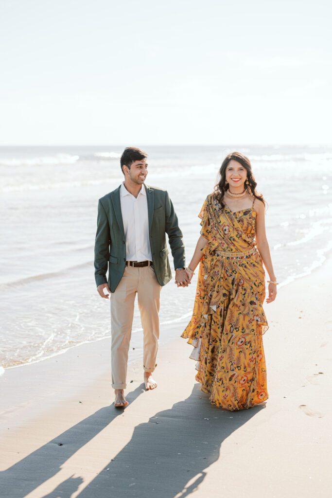 charleston beach engagement session